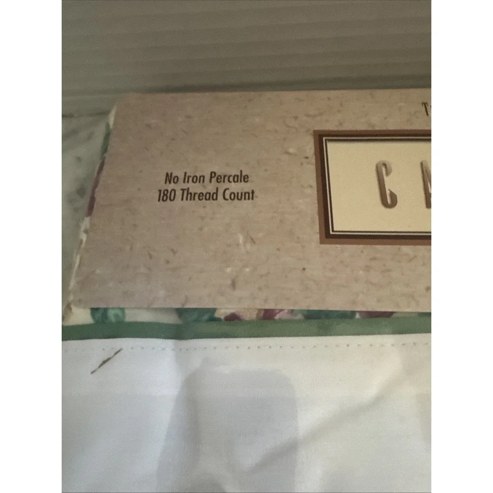 Vintage Caress Twin Flat Sheet Ashlee  Percale NEW USA 39 X 76 in